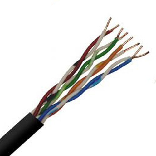 350 MHz 8C Solid Bare Copper 054 Series Vertical Cable Cat5e UTP 1000ft 24AWG Black Bulk Ethernet Cable 